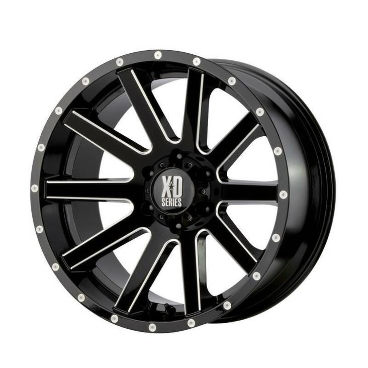 XD818 Gloss Black Milled 10x20 5/127 ET-24 CB78,3 60° - Alumiinivanteet - 243019 - 1