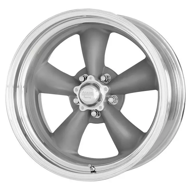 VN215 Mag Gray Machined Lip 8x17 5/127 ET14 CB83.1 60° - Alumiinivanteet - 239769 - 1