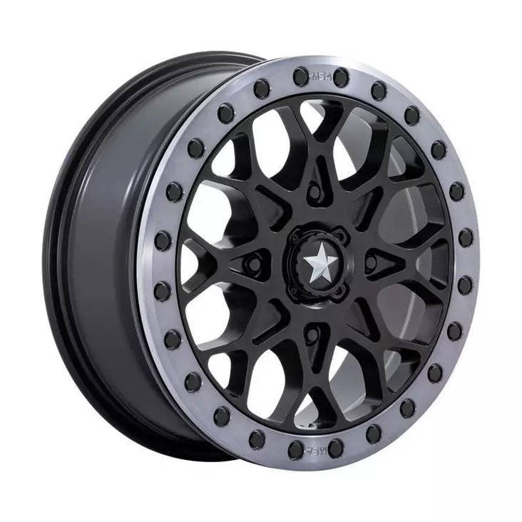 M48 PORTAL BEADLOCK SATIN BLACK W/ GRAY TINT RING 6x15 4/110 ET38 CB86.0 60° - Alumiinivanteet - 350359 - 1