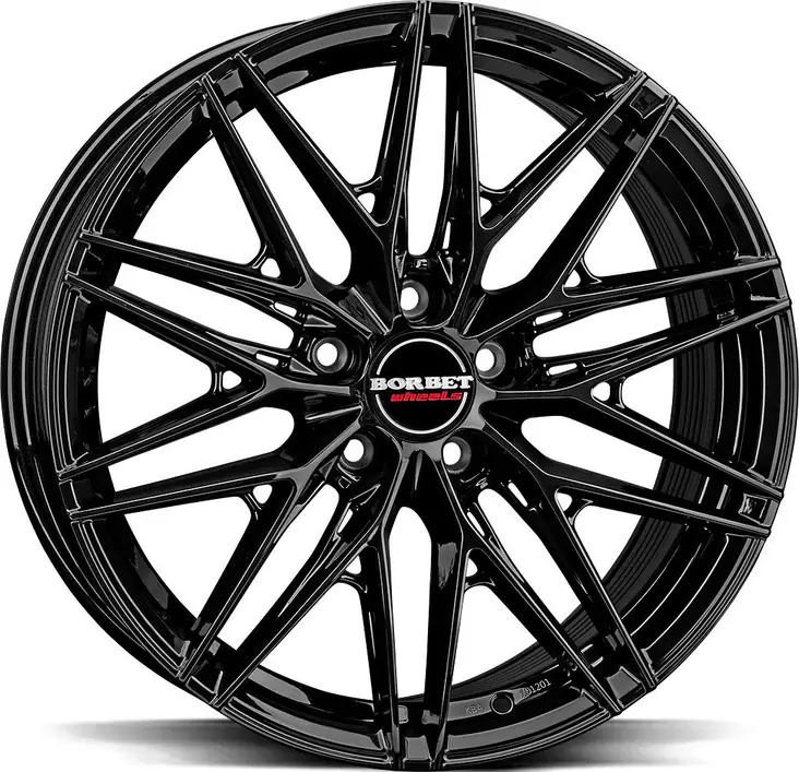 BORBET FB1 Black Glossy 8x18 5/120 ET40 CB72.5 60° - Alumiinivanteet - 367639 - 1
