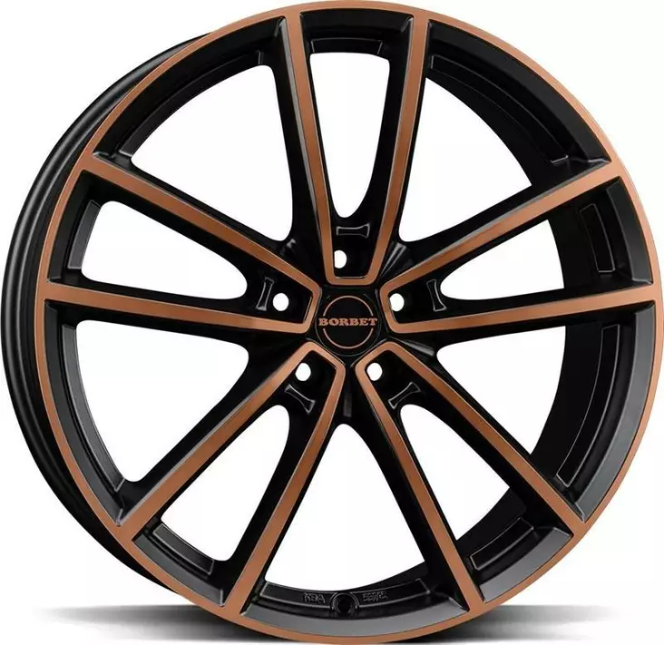 BORBET W Black Copper Polished Matt 8x20 5/112 ET41 CB57,1 R13 - Alumiinivanteet - 356359 - 1
