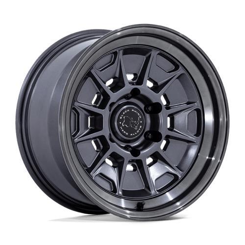 BR021 MONDO MATTE GUNMETAL W/ GLOSS GRAY LIP 8,5x17 6/139,7 ET-10 CB106.1 60° - Alumiinivanteet - 341999 - 1