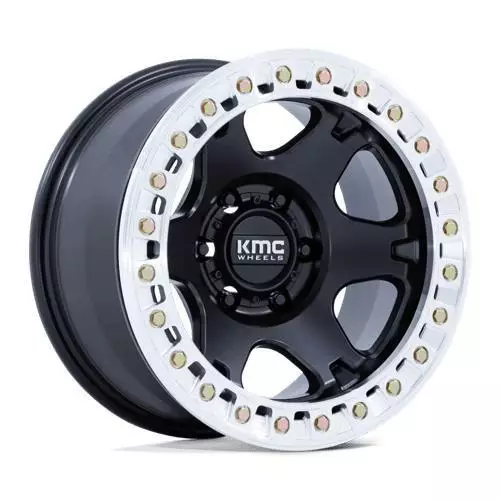 KM238 VI BEADLOCK SATIN BLACK W/ MACHINED RING 10x20 6/135 ET-48 CB87.1 60° - Alumiinivanteet - 371299 - 1