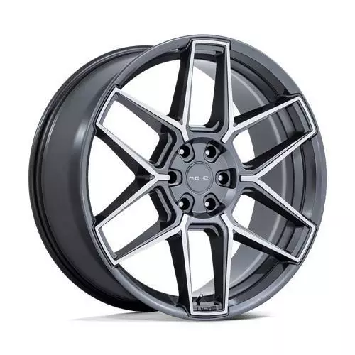 NC281 RISE ANTHRACITE W/ MACHINED FACE 9x20 5/114,3 ET35 CB72.6 60° - Alumiinivanteet - 354159 - 1