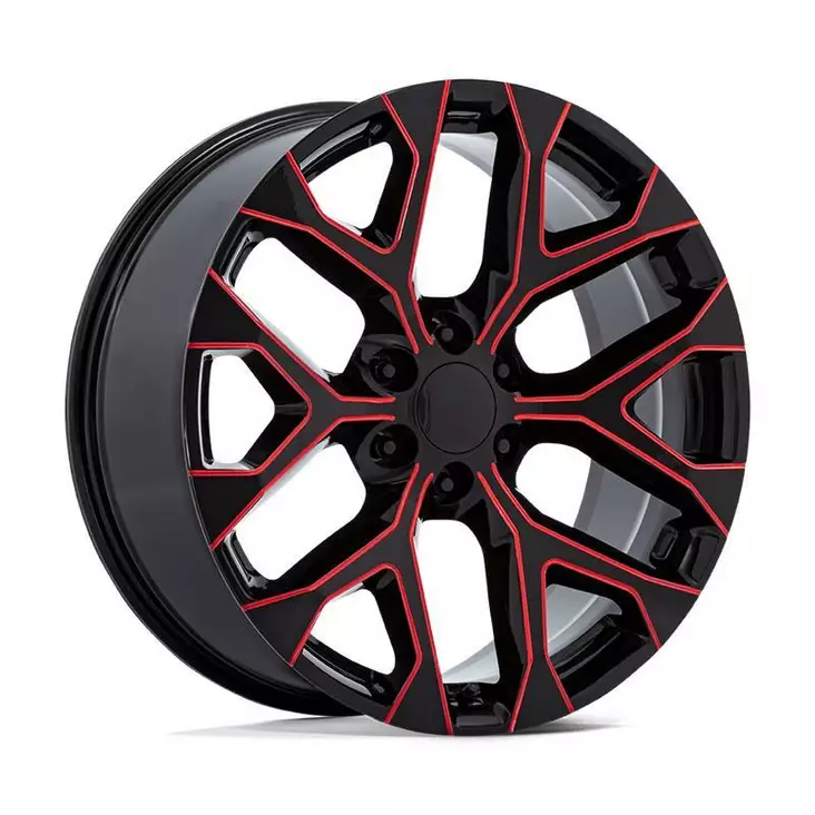 PR177 GLOSS BLACK RED MILLED 9x22 6/139,7 ET24 CB78.1 60° - Alumiinivanteet - 372489 - 1