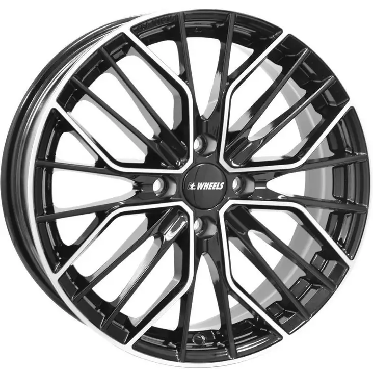 TIARA 4 Black Polished 7x17 4/100 ET38 60° - Alumiinivanteet - 363119 - 1